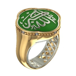 Мусульманский перстень с эмалью
